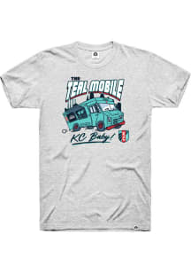 Rally KC Current White Teal Mobile Short Sleeve Fashion T Shirt