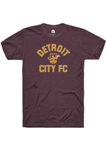 Rally Detroit City FC Maroon Heart and Soul Short Sleeve Fashion T Shirt