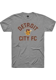 Rally Detroit City FC Grey Heart and Soul Short Sleeve T Shirt