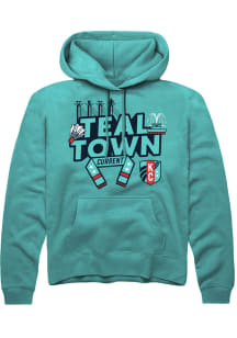 Rally KC Current Mens Teal Teal Town Fashion Hood