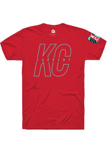 Rally KC Current Red Imprint Sleeve Hit Short Sleeve T Shirt