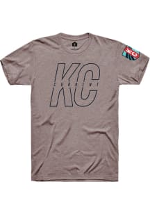 Rally KC Current Grey Imprint Sleeve Hit Short Sleeve T Shirt