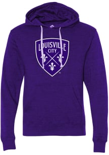 Rally Louisville City FC Mens Purple Primary Logo Fashion Hood