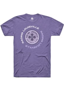 Rally Racing Louisville Purple Circle Crest Short Sleeve T Shirt