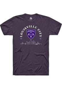 Rally Louisville City FC Purple Arch Skyline Short Sleeve Fashion T Shirt