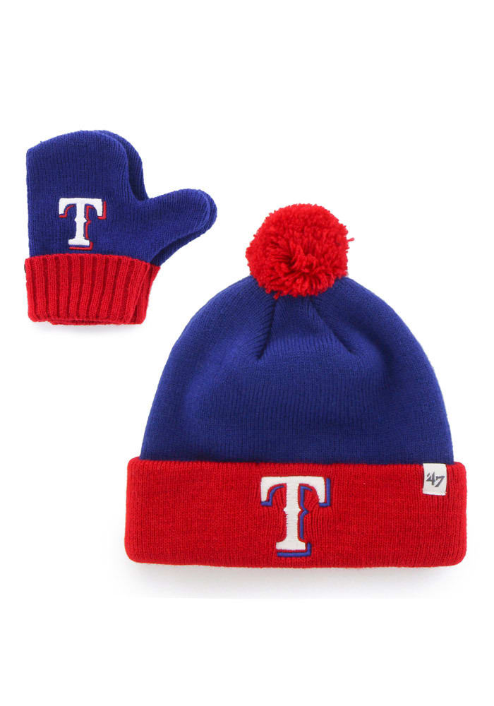 47 Texas Rangers Bam Bam Set Baby Knit Hat - Blue