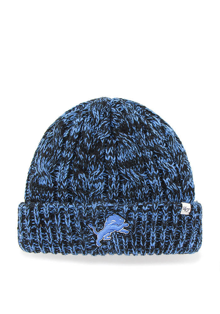 47 Detroit Lions Black Prima Cuff Womens Knit Hat