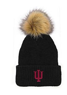 LogoFit Indiana Hoosiers Black Belgian Womens Knit Hat