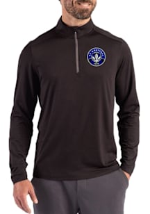 Cutter and Buck Montreal Impact Mens Black Coastline Long Sleeve Qtr Zip Pullover