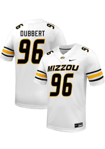 Aidan Dubbert  Nike Missouri Tigers White Football NIL Game Football Jersey