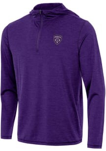 Antigua Louisville City FC Mens Purple Tidy Long Sleeve Qtr Zip Pullover