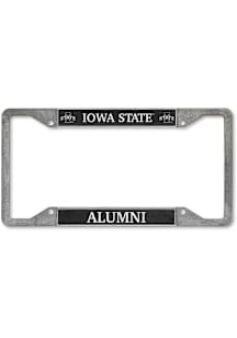 Iowa State Cyclones Alumni Pewter License Plate Frame - Silver