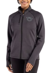 Womens Cincinnati Bearcats Black Cutter and Buck Vault Peshastin Long Sleeve Full Zip Jacket