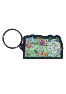 Kansas Acrylic Map Keychain