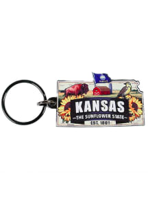 Kansas Classic Map Keychain
