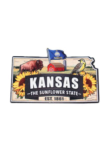 Kansas Classic Map Magnet