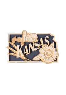 Kansas Laser Cut Wooden Magnet