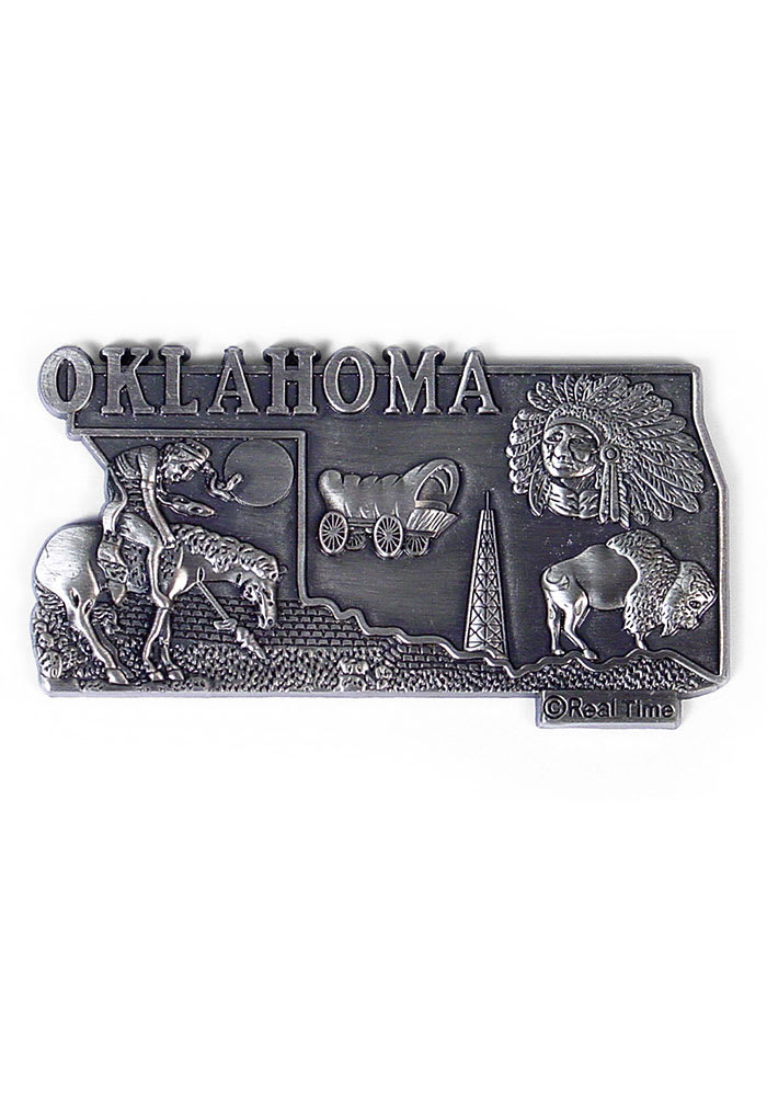 Oklahoma Metal Collage Magnet