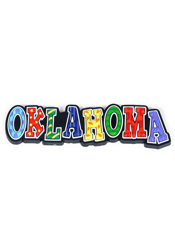 Oklahoma Multi Color Lettering Magnet