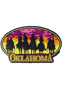 Oklahoma Sunset Cowboy Magnet