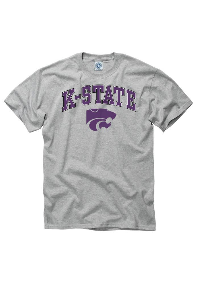 K-State Wildcats Grey Arch Short Sleeve T Shirt