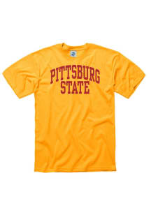 Pitt State Gorillas Gold Arch Short Sleeve T Shirt