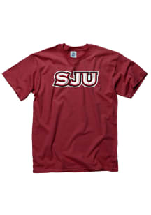 Saint Josephs Hawks Cardinal Big Logo Short Sleeve T Shirt