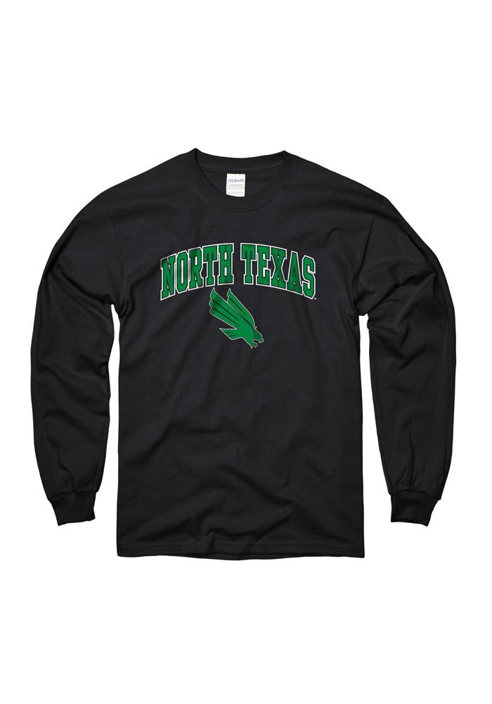 North Texas Mean Green Black Arch Mascot Long Sleeve T Shirt