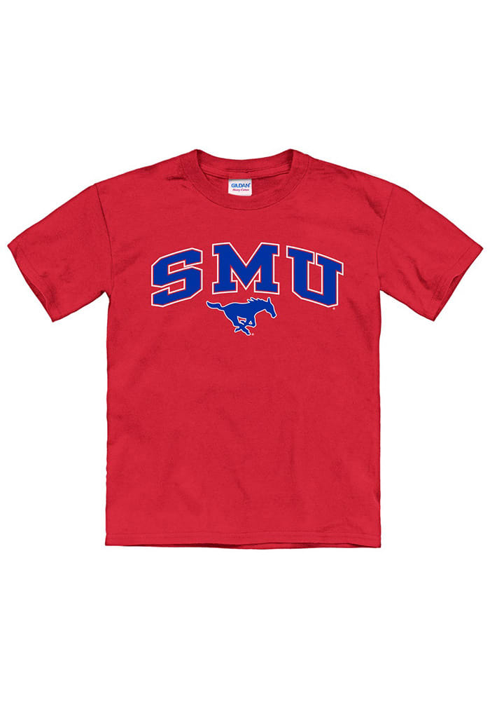 SMU Mustangs Youth Red Big Logo Short Sleeve T-Shirt