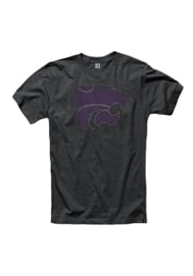 K-State Wildcats Black Fade Out Short Sleeve T Shirt