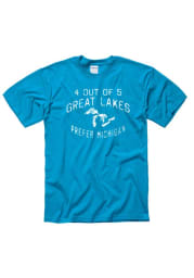 Michigan Blue 4 of 5 Great Lakes Short Sleeve T Shirt