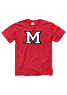 Miami Redhawks Red Big Logo Short Sleeve T Shirt