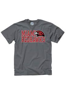 Miami Redhawks Charcoal Slogan Short Sleeve T Shirt
