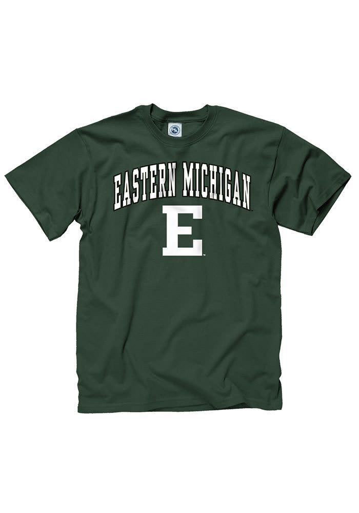 Eastern Michigan Eagles Green Arch Logo Short Sleeve T Shirt
