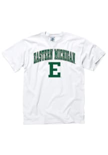 Eastern Michigan Eagles White Arch Logo Short Sleeve T Shirt