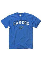 Grand Valley State Lakers Blue Arch Logo Short Sleeve T Shirt