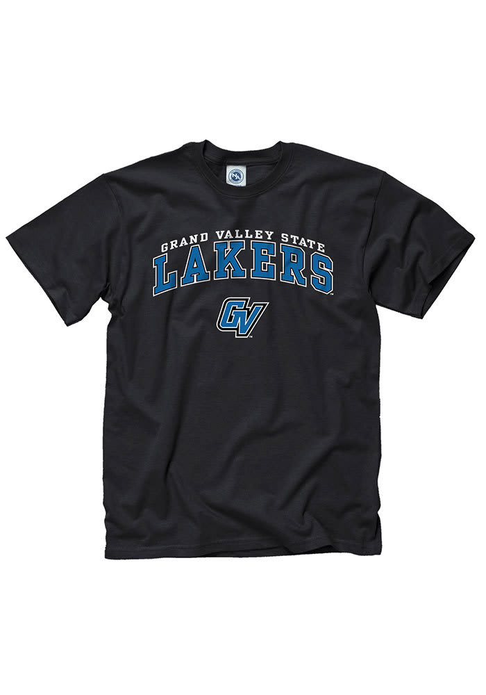 Grand Valley State Lakers Black Arch Logo Short Sleeve T Shirt