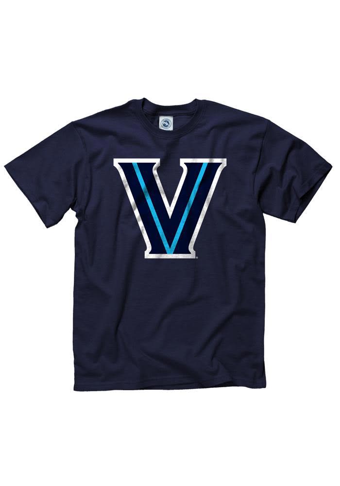 Villanova Wildcats Navy Blue Big Logo Short Sleeve T Shirt