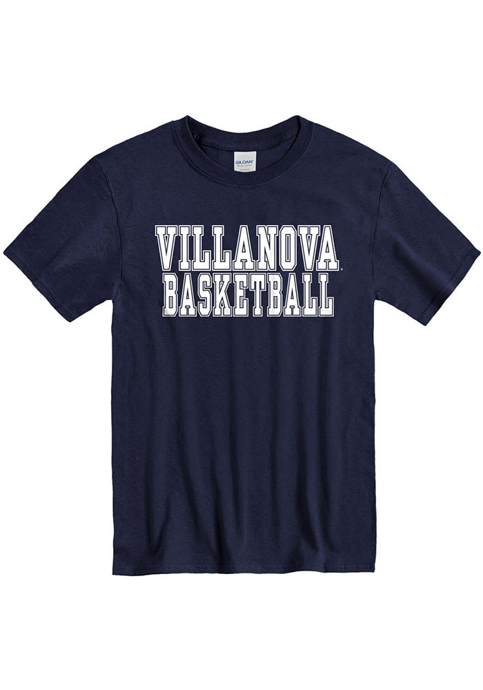 Villanova Wildcats Navy Blue Basketball Short Sleeve T Shirt