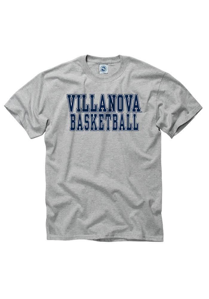 Villanova Wildcats Grey Basketball Short Sleeve T Shirt