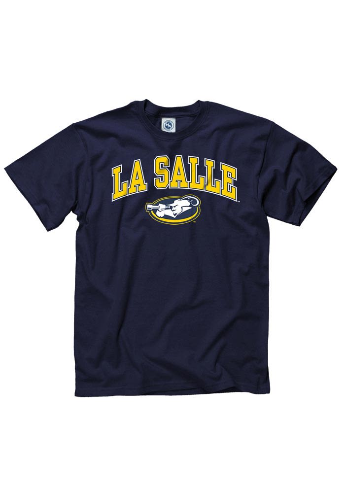 La Salle Explorers Navy Blue Arch Short Sleeve T Shirt