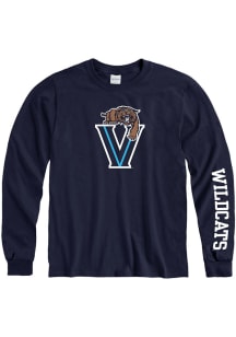 Villanova Wildcats Navy Blue Big Logo Long Sleeve T Shirt