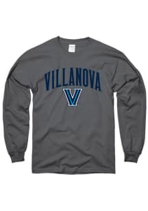 Villanova Wildcats Charcoal Arch Mascot Long Sleeve T Shirt