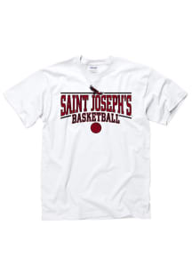 Saint Josephs Hawks White Linked BB Short Sleeve T Shirt