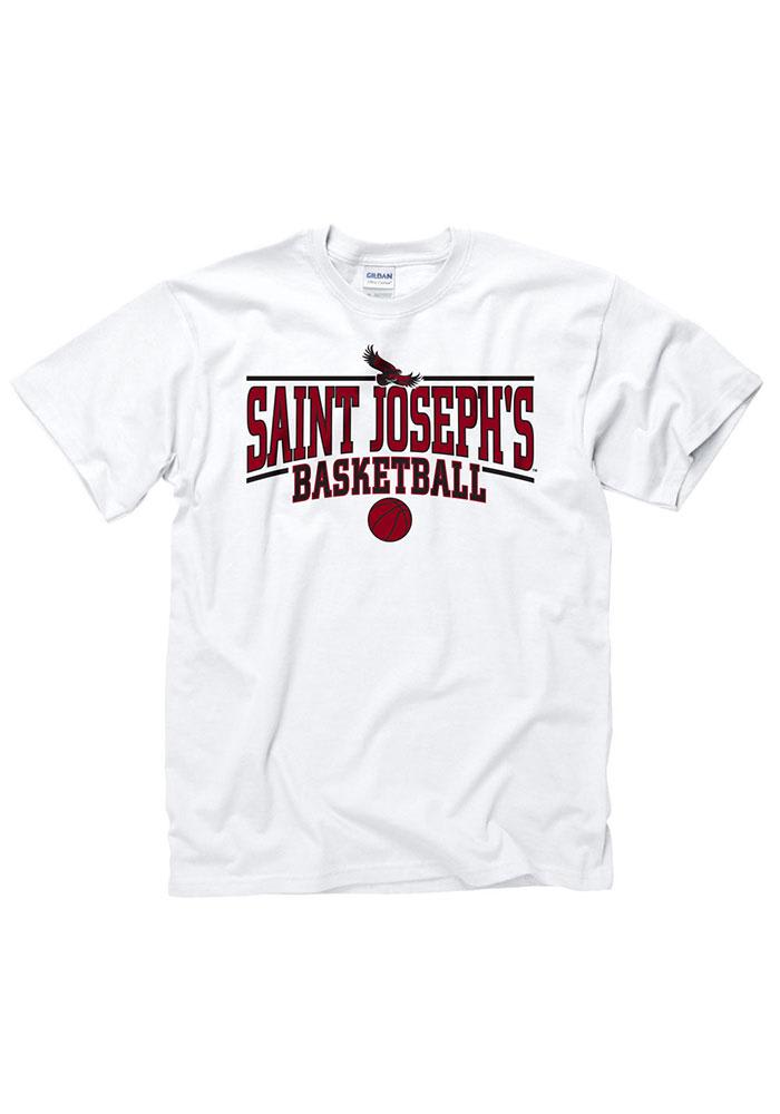 Saint Josephs Hawks White Linked BB Short Sleeve T Shirt