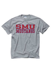 SMU Mustangs Grey Rally Loud Short Sleeve T Shirt