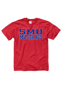 SMU Mustangs Red Rally Loud Short Sleeve T Shirt