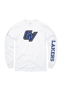 Grand Valley State Lakers White Logo Long Sleeve T Shirt