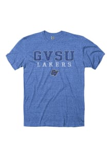 Grand Valley State Lakers Blue Worn Out Short Sleeve T Shirt