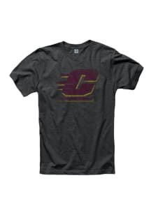 Central Michigan Chippewas Black Fade Out Short Sleeve T Shirt